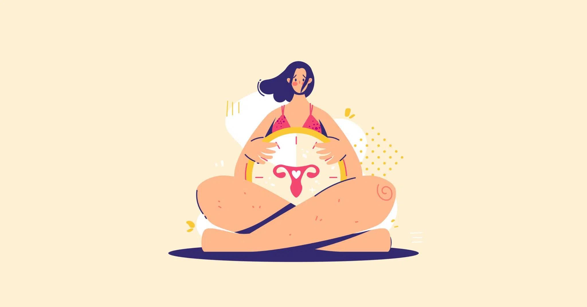 Illustration af kvinde i overgangsalderen