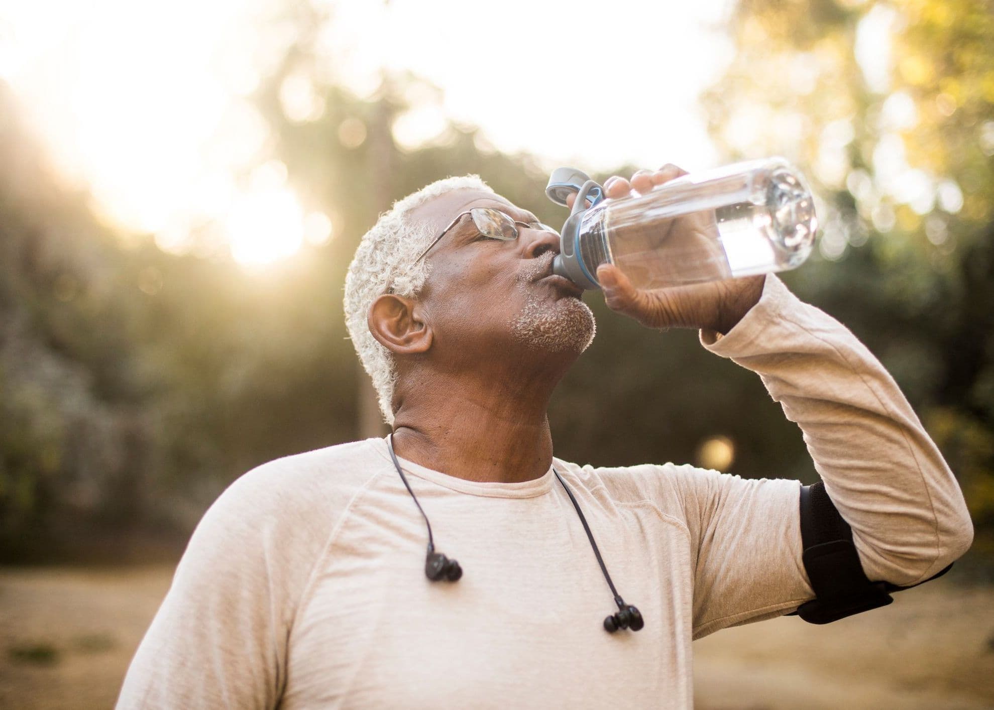 Man drinking water
