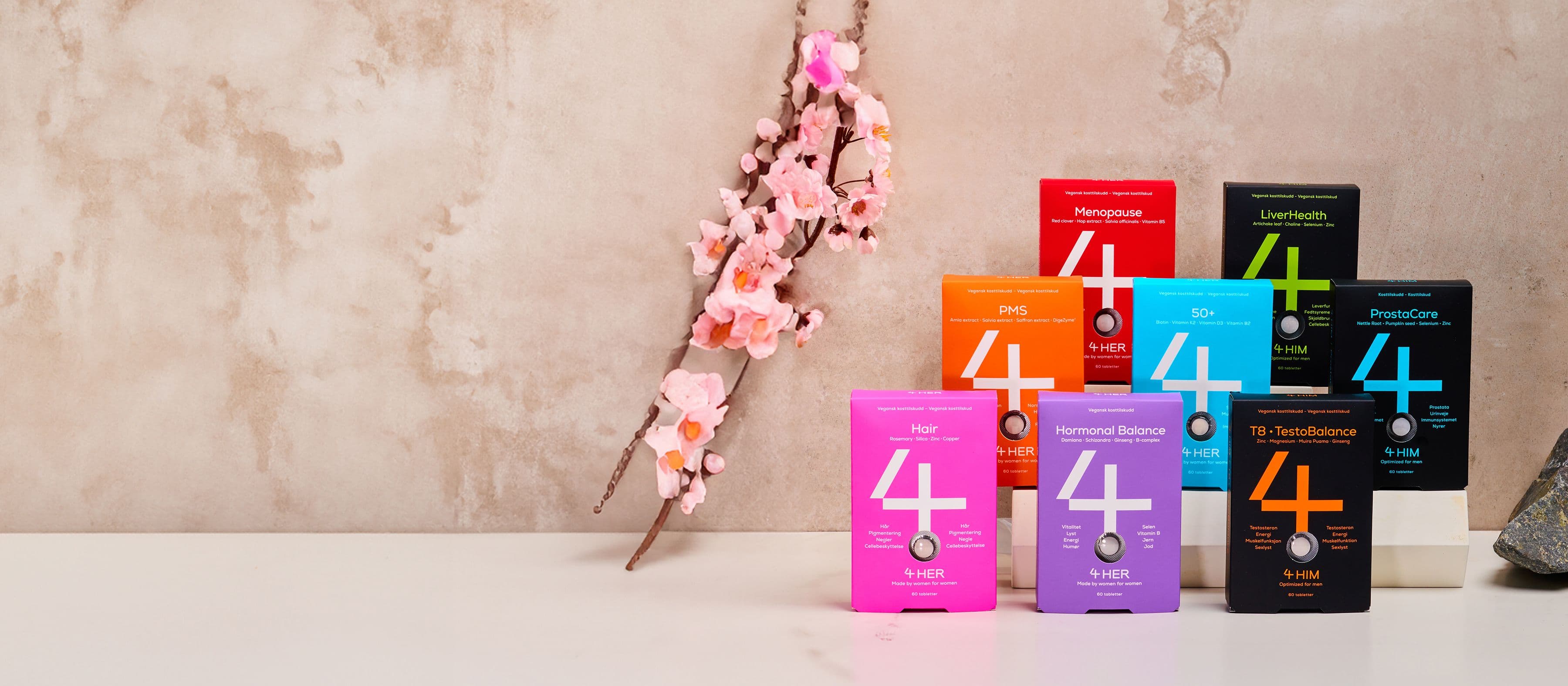 4HIM & 4HER kosttilskud med e-vitamin i kapsler
