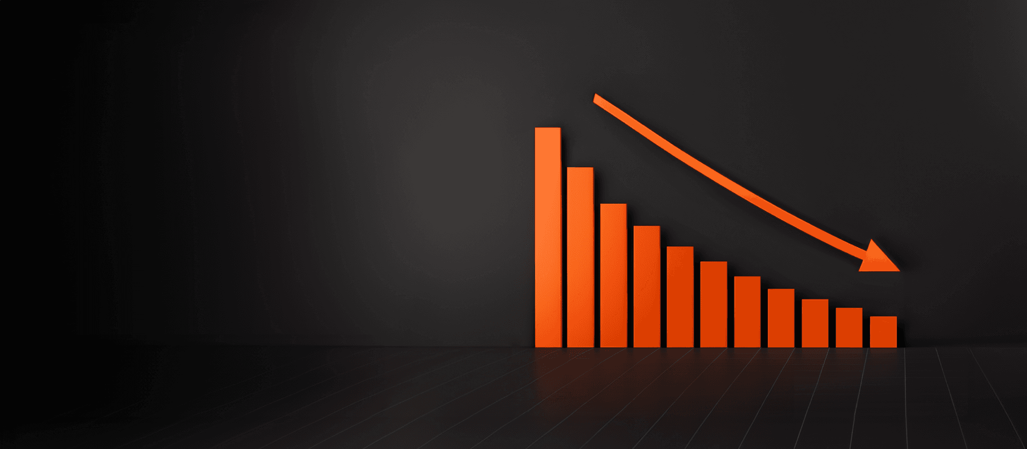 Graph illustrating declining testosterone levels