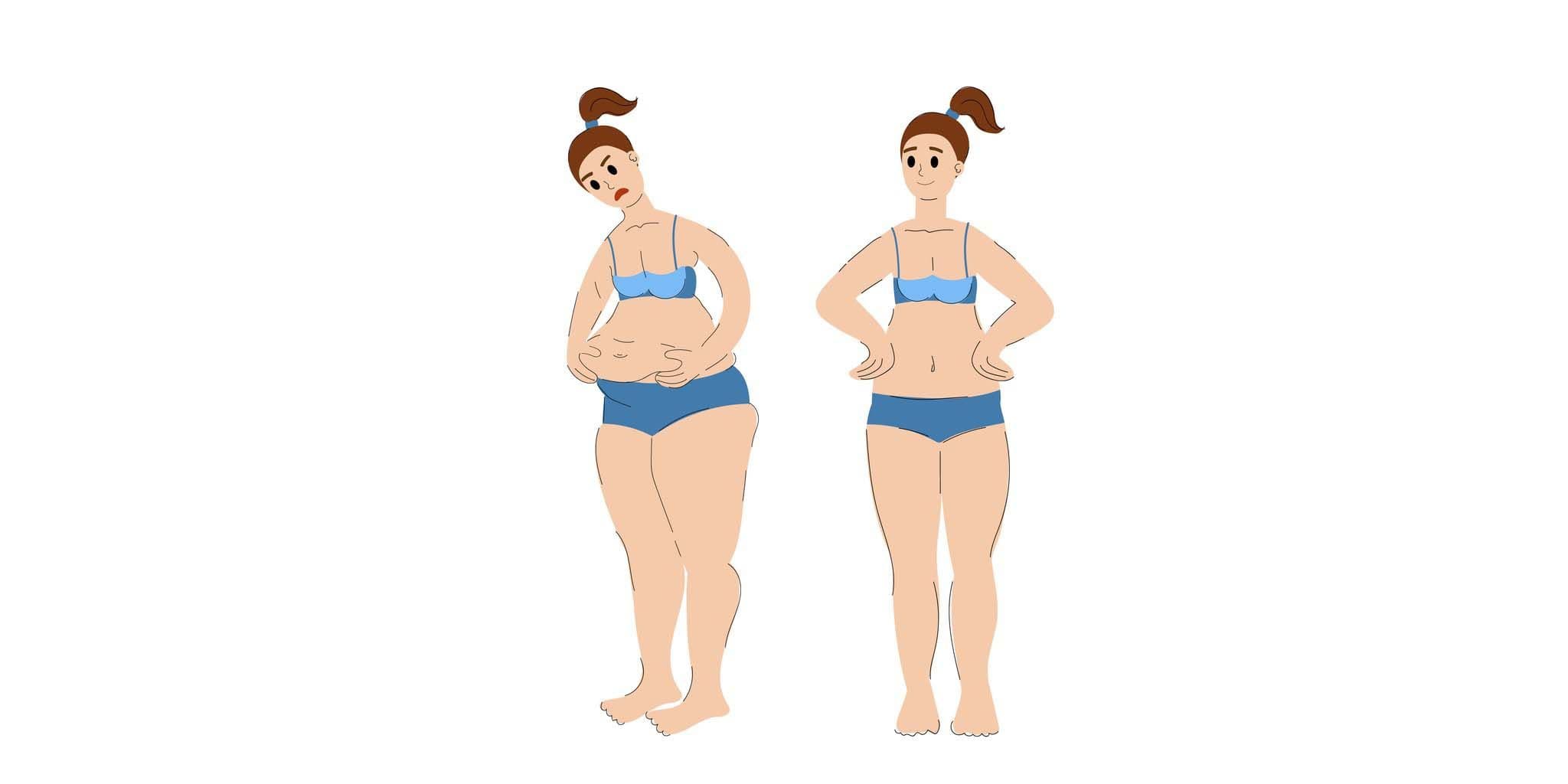 Women with belly fat - a sign of hormonal imbalance