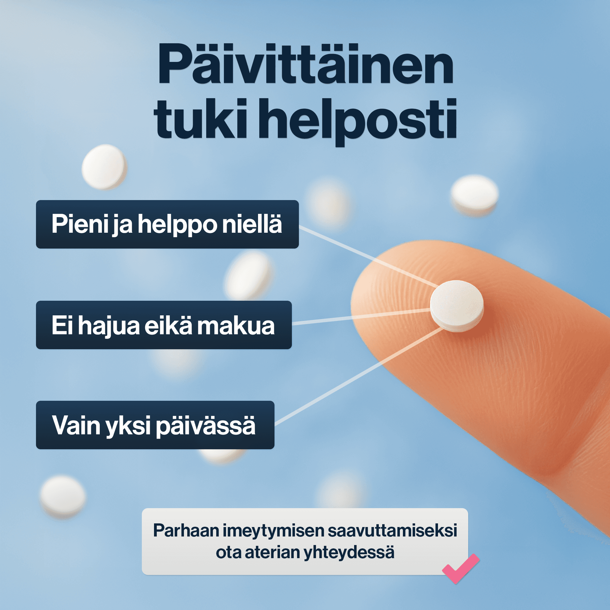 Päivittäinen tuki helposti