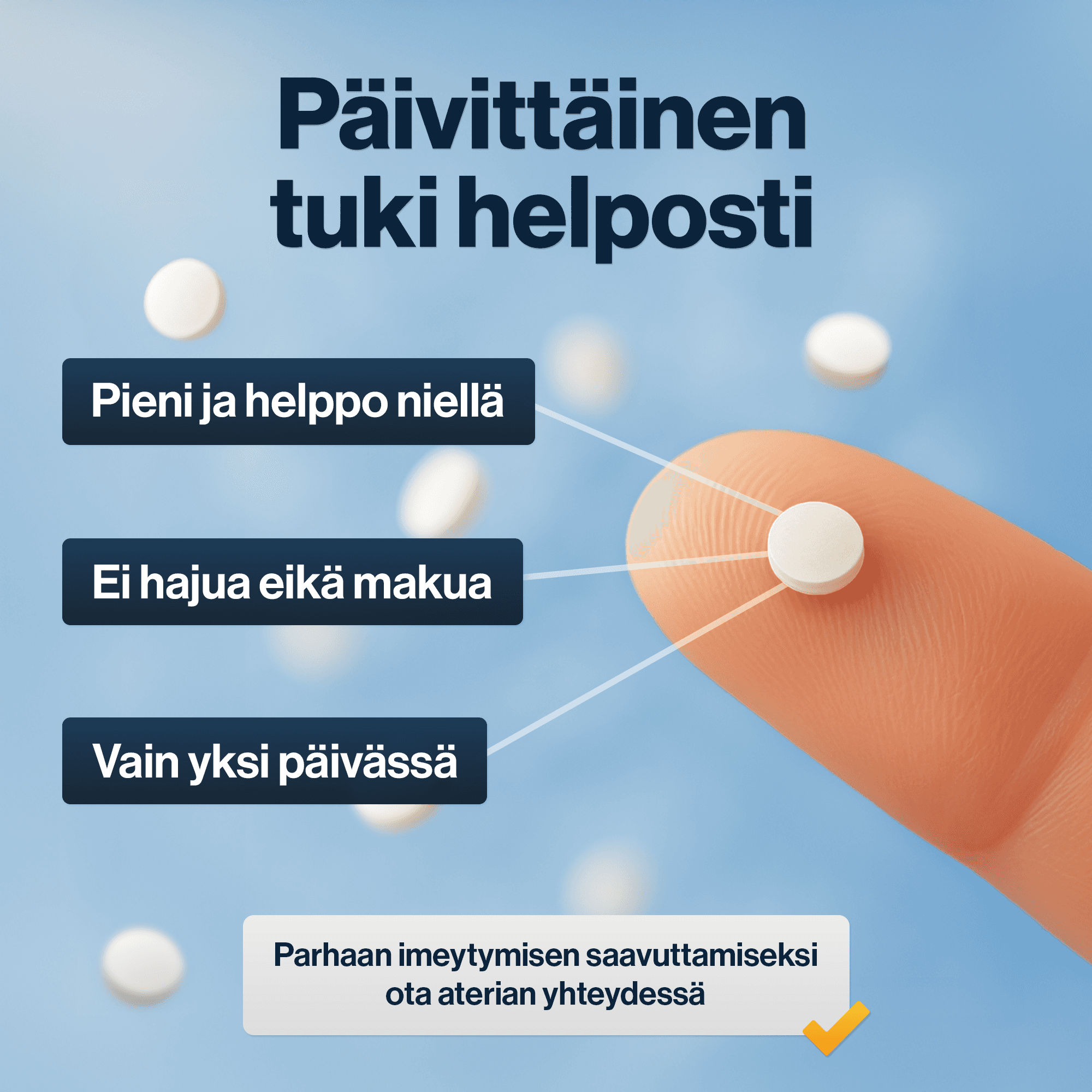 Päivittäinen tuki helposti