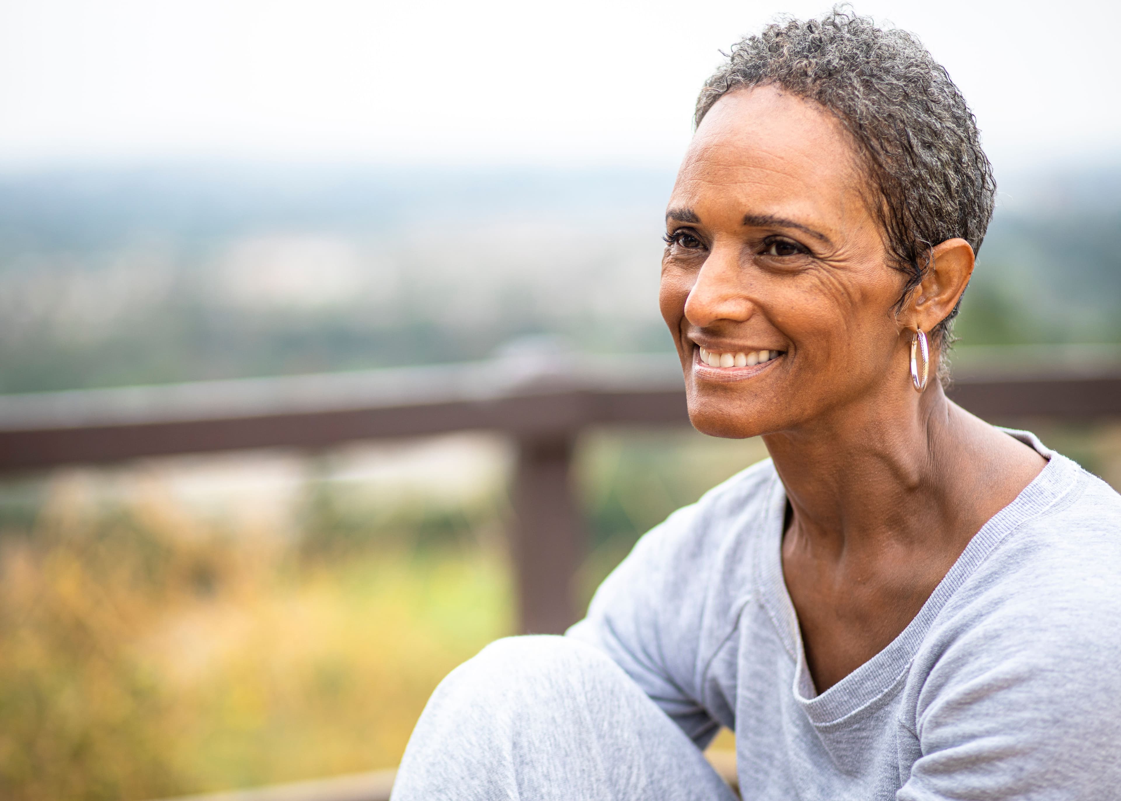 Woman in menopause relaxing