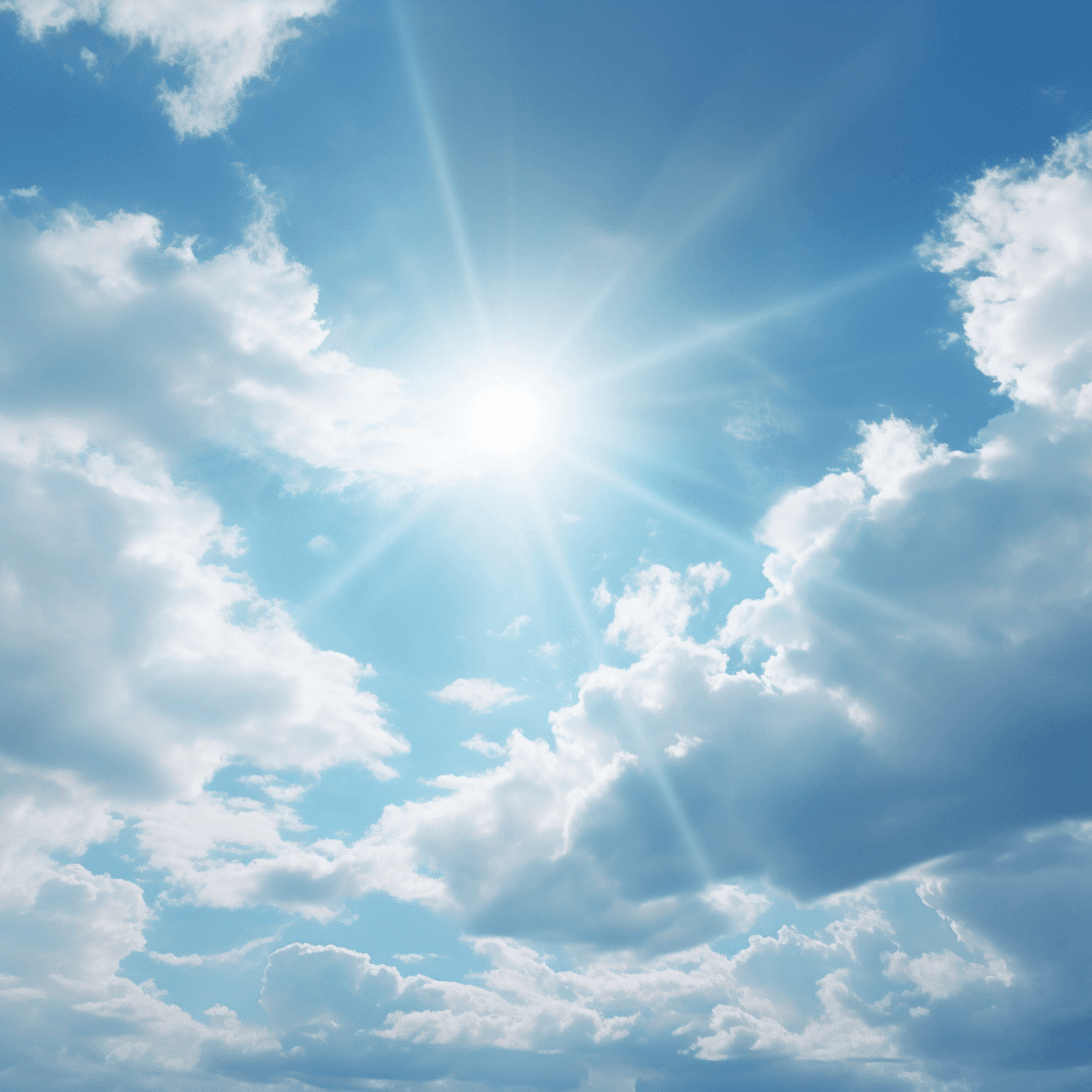 Klar blå himmel och solsken – naturlig källa till D-vitamin.