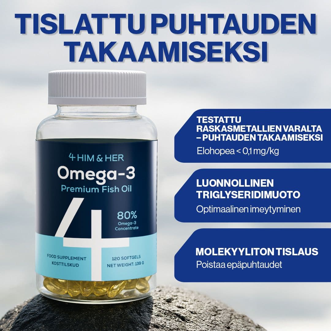 Tislattu puhtauden takaamiseksi