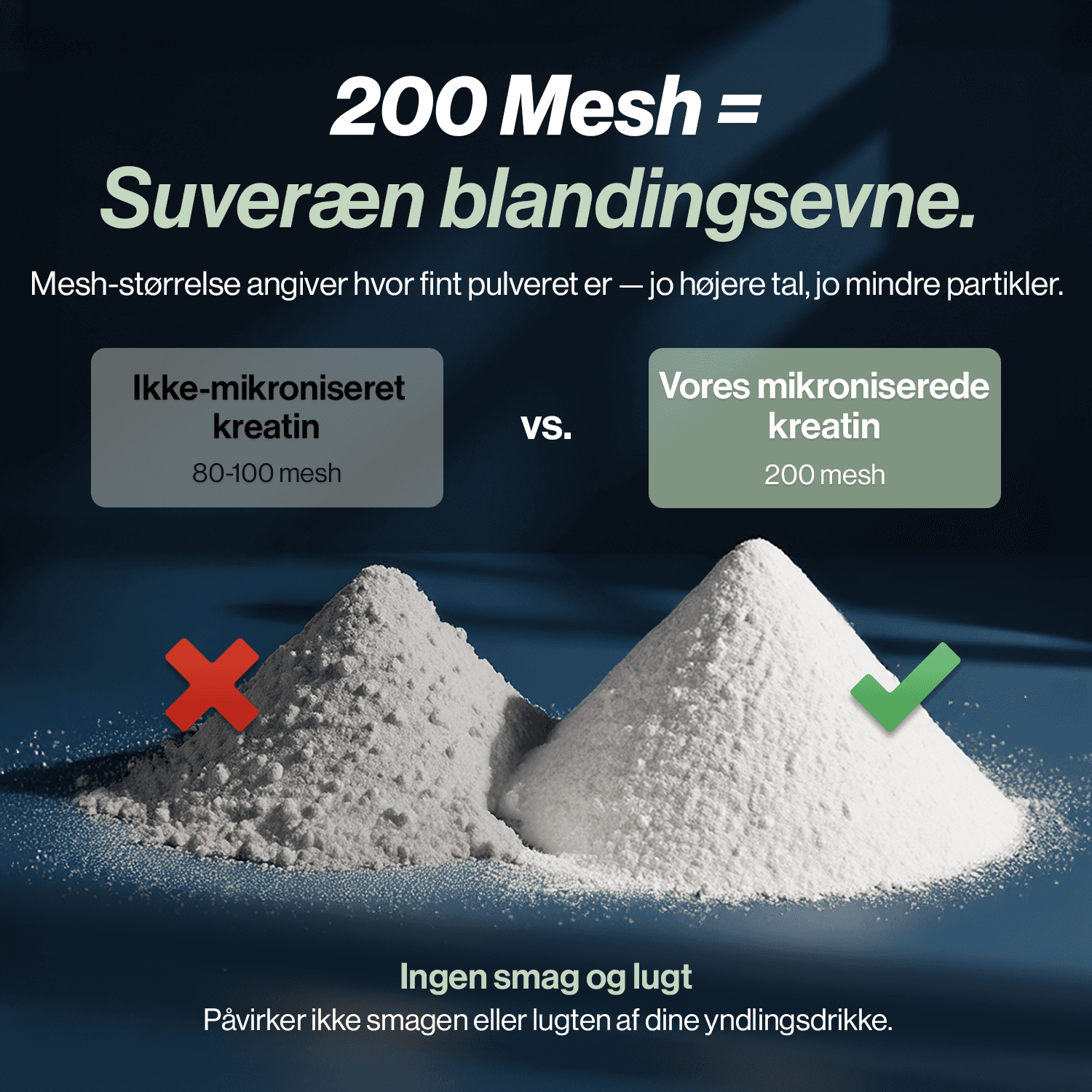 200 Mesh = Suveræn blandingsevne